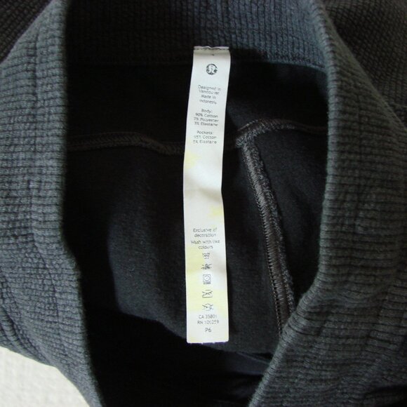 Lululemon Ribbed High-Rise Jogger 25" 7/8 Length Heathered Black Size 4 - Picture 15 of 16